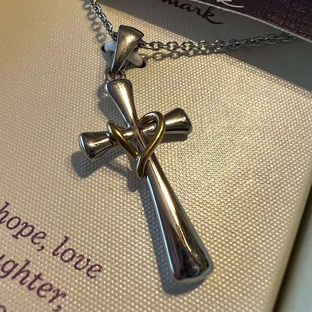 Hallmark Connections Stainless Steel Cross Necklace
